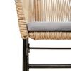 vidaXL 3 Piece Garden Dining Set with Cushions Brown Poly Rattan Glass
