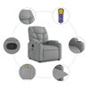 vidaXL Massage Recliner Chair Light Grey Fabric