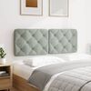 vidaXL Headboard Cushion Light Grey 137 cm Velvet