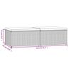 vidaXL Garden Footrests with Cushions 2 pcs Grey Poly Rattan
