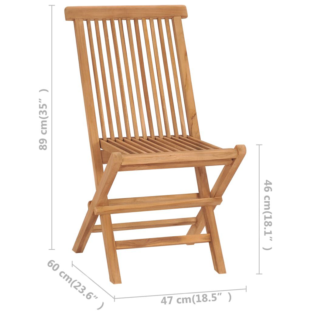 vidaXL Garden Chairs with Light Blue Cushions 2 pcs Solid Teak Wood