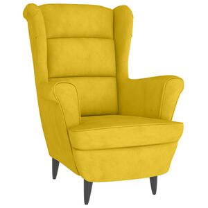vidaXL Armchair Mustard Yellow Velvet
