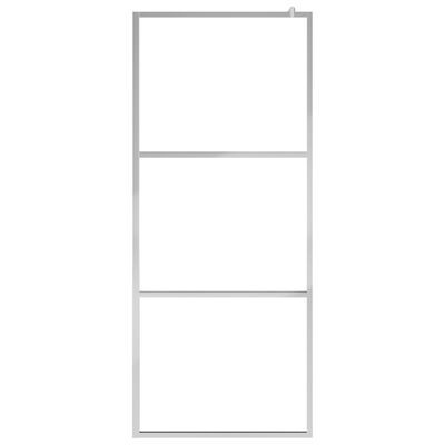 vidaXL Walk-in Shower Wall with Shelf Chrome 80x195 cm ESG Glass&Aluminium