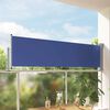 vidaXL Patio Retractable Side Awning 80x300 cm Blue
