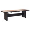 vidaXL 11 Piece Outdoor Dining Set Poly Rattan Acacia Wood Black