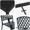 vidaXL Garden Dining Set 5 pcs Anthracite Powder-Coated Steel