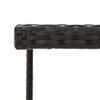vidaXL Garden Table Black 109x107x74 cm Poly Rattan and Glass
