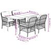 vidaXL 5 Piece Garden Dining Set with Cushions Grey Poly Rattan