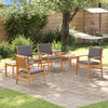 vidaXL Garden Sofa Set 6 pcs Brown 45 x 45 x 38cm Solid Acacia wood