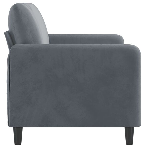 vidaXL 2-Seater Sofa Dark Grey 140 cm Velvet