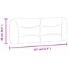 vidaXL Headboard Cushion "Hvar" Light Grey 137 cm Double Fabric