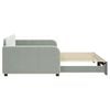 vidaXL Daybed with Trundle without Mattress Light Grey 100x190 cm