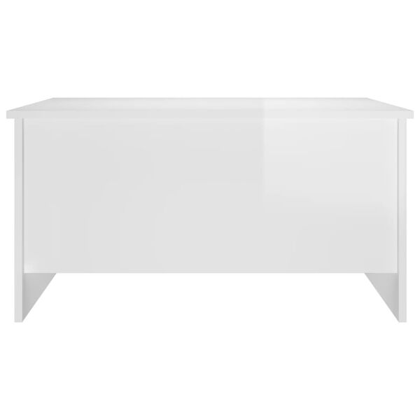 vidaXL Coffee Table High Gloss White 80x55.5x41.5 cm Engineered Wood