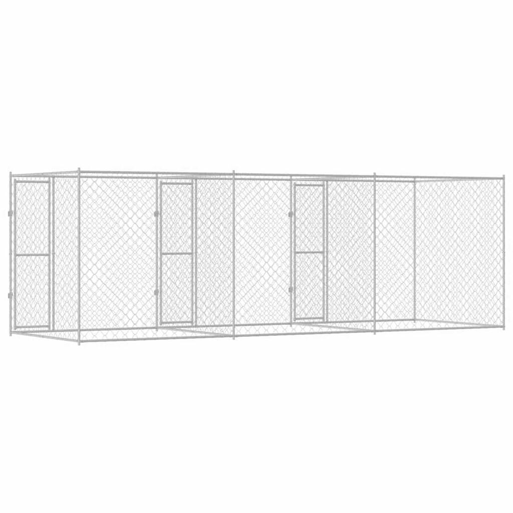 vidaXL Dog Cage Silver 600 x 200 x 200 cm Galvanised Steel