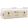 vidaXL Storage Bench 110 cm Cream Solid Wood Fir