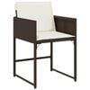 vidaXL 5 Piece Garden Dining Set with Cushions Brown Poly Rattan