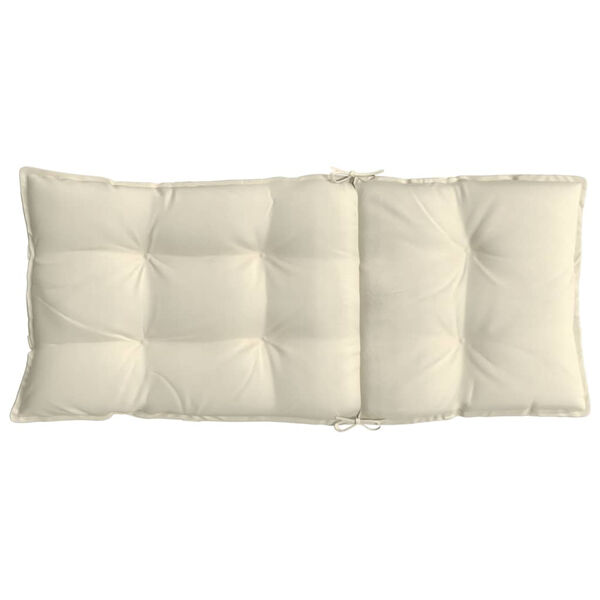 vidaXL Highback Chair Cushions 2 pcs Cream Oxford Fabric