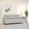 vidaXL 3-Seater Sofa Light Grey 180 cm Microfibre Fabric