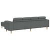 vidaXL Living Room Couch 3 pcs Dark Grey Polyester