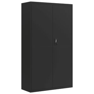 vidaXL File Cabinet Black 105x40x180 cm Steel