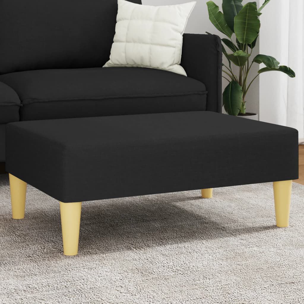 vidaXL Footstool Black 77x55x31 cm Fabric