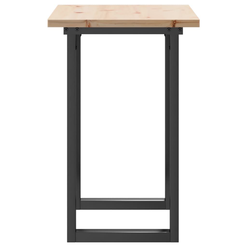 vidaXL Dining Table O-Frame 80x50x75.5 cm Solid Wood Pine and Steel