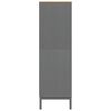 vidaXL Wardrobe FLORO Grey 77x53x171 cm Solid Wood Pine