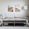 vidaXL Metal Bed Frame without Mattress with Headboard White 193x203cm