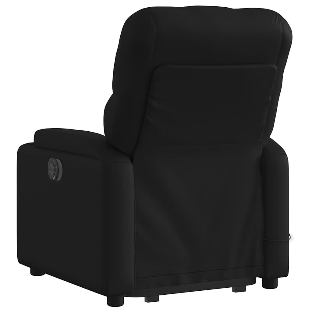 vidaXL Electric Stand up Massage Recliner Chair Black Faux Leather