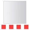vidaXL 24 pcs Mirror Tiles Square Glass
