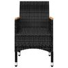 vidaXL 9 Piece Garden Dining Set Black