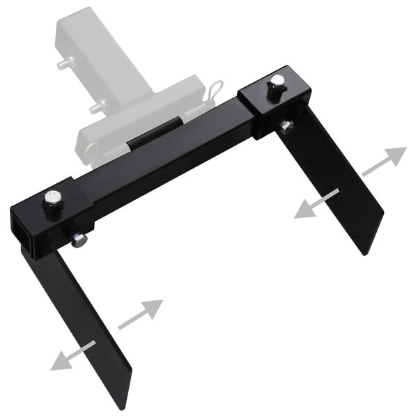 vidaXL Snow Plow Adapter for Lawn Mower Black