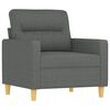 vidaXL Sofa Chair with Footstool Dark Grey 60 cm Fabric