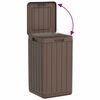 vidaXL Outdoor Garbage Bin Brown 38x38x65 cm PP