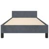 vidaXL Bed Frame without Mattress Dark Grey 100x203 cm Velvet