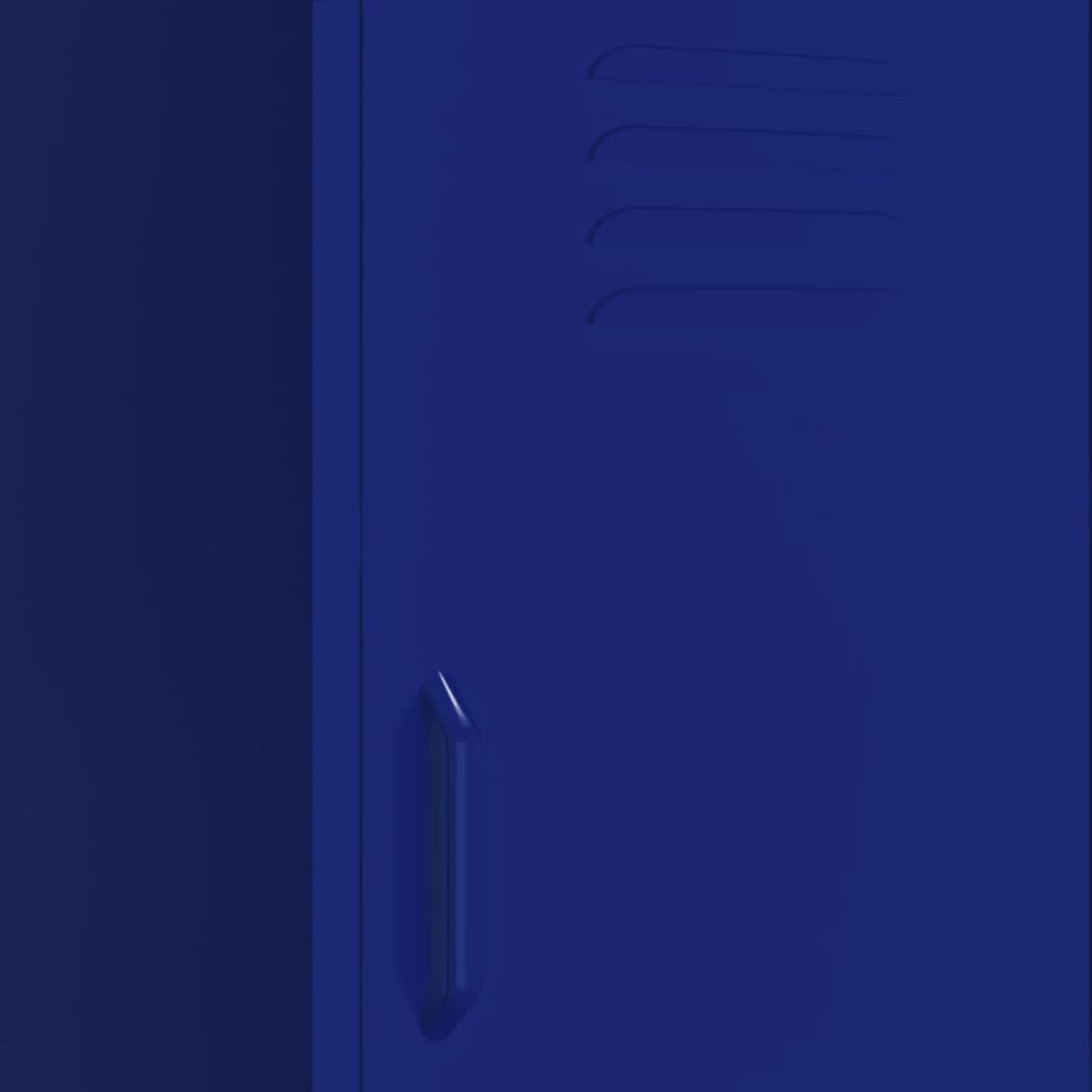vidaXL Storage Cabinet Navy Blue 42.5x35x101.5 cm Steel