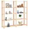 vidaXL 5-Tier Storage Rack 170x38x170 cm Solid Pinewood 500 kg