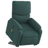 vidaXL Electric Stand up Massage Recliner Chair Dark Green Fabric