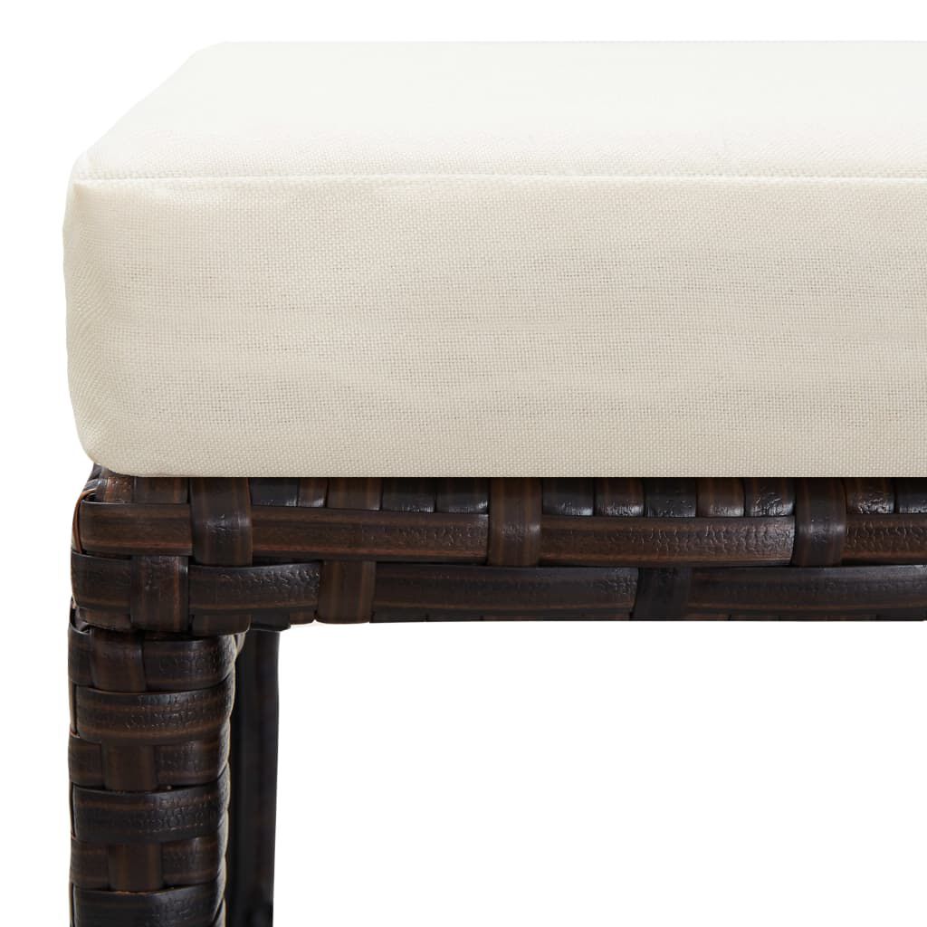 vidaXL 13 Piece Outdoor Dining Set with Cushions Poly Rattan Brown