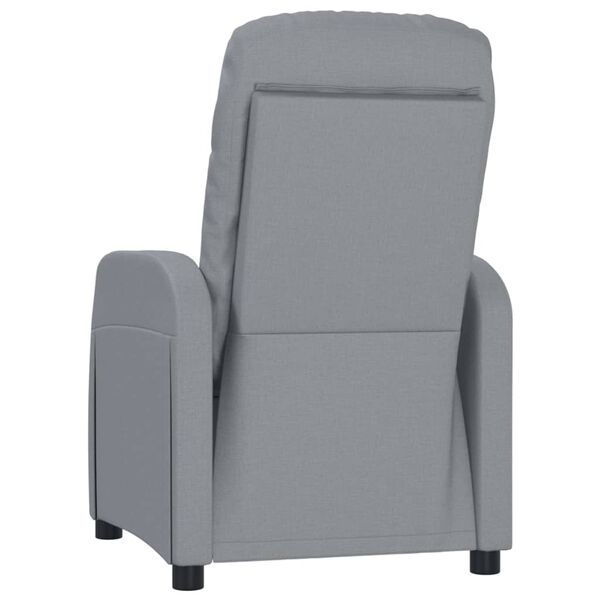 vidaXL Recliner Chair Light Grey Fabric