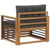 vidaXL Outdoor Sofa Set Solid Acacia Wood and Polyester Natural