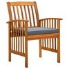 vidaXL 7 Piece Garden Dining Set with Cushions Solid Acacia Wood