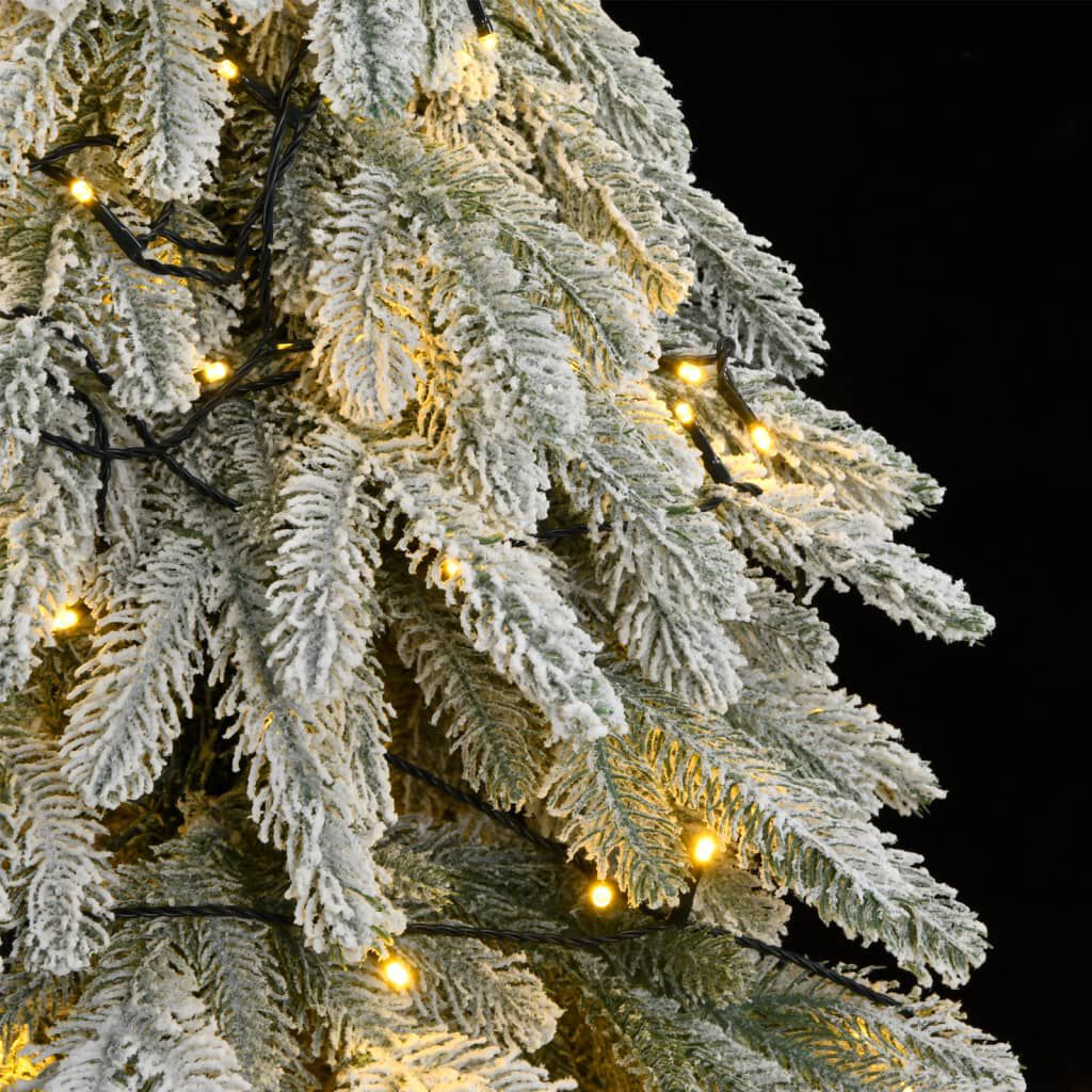 vidaXL Artificial Christmas Tree 300 LEDs & Flocked Snow 210 cm