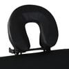 vidaXL Black Foldable Massage Table 3 Zones with Wooden Frame
