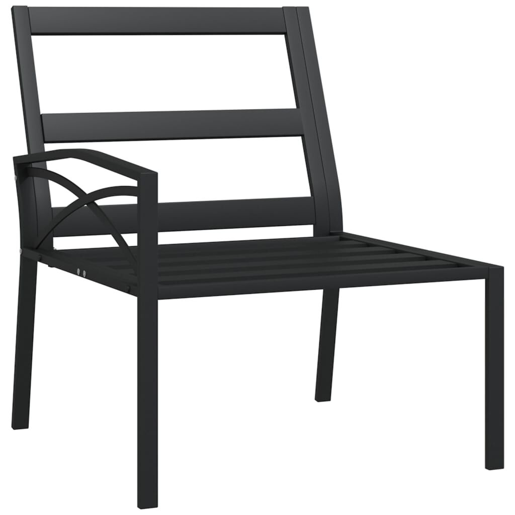 vidaXL Garden Chairs with Grey Cushions 2 pcs 62x75x79 cm Steel