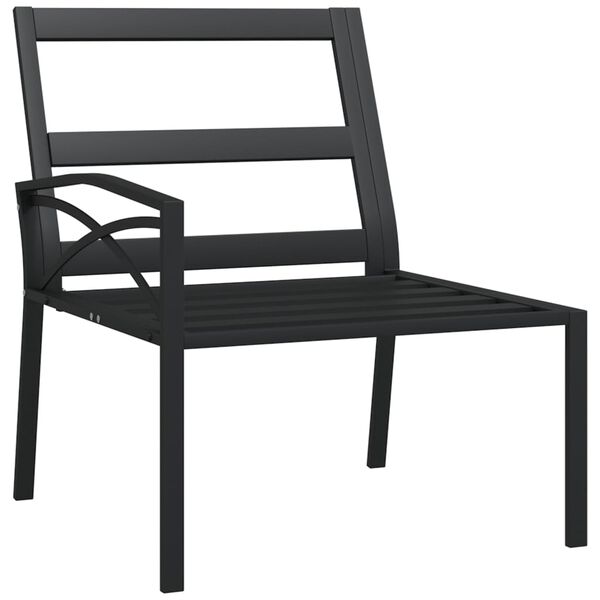 vidaXL Garden Chairs with Grey Cushions 2 pcs 62x75x79 cm Steel
