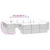 vidaXL 13 Piece Garden Lounge Set with Cushions Grey Poly Rattan