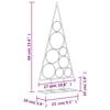 vidaXL Metal Christmas Tree for Decoration Black 60 cm