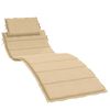 vidaXL Sun Lounger Cushion Melange Beige 186x58x4 cm Fabric