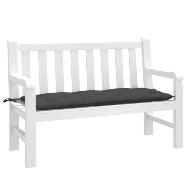 vidaXL Garden Bench Cushion Melange Anthracite 120x50x7 cm Fabric